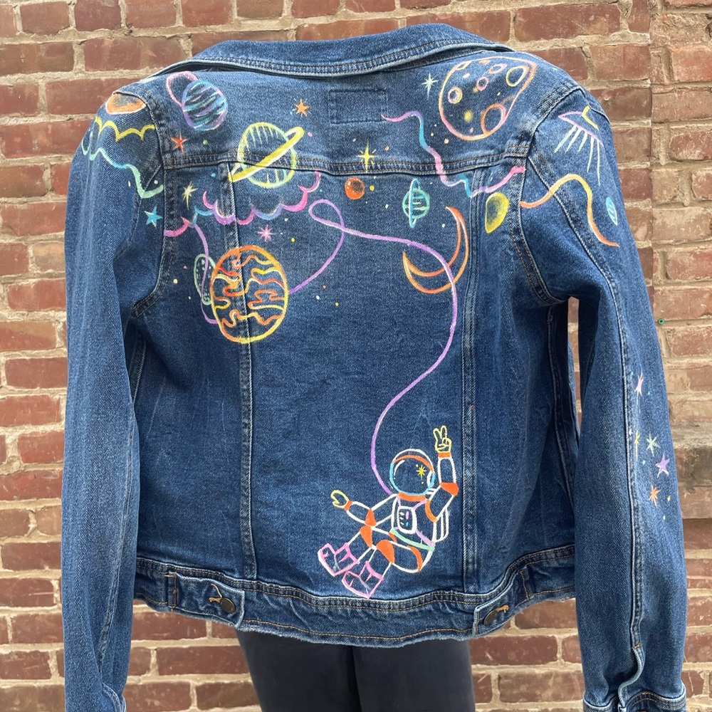 Space Painted Jean Jacket